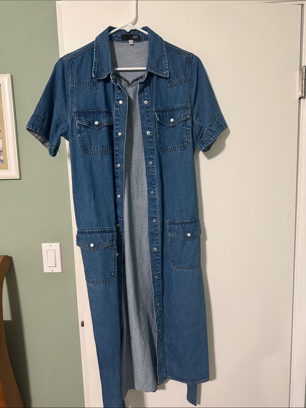 Denim Longline Dress - Blue